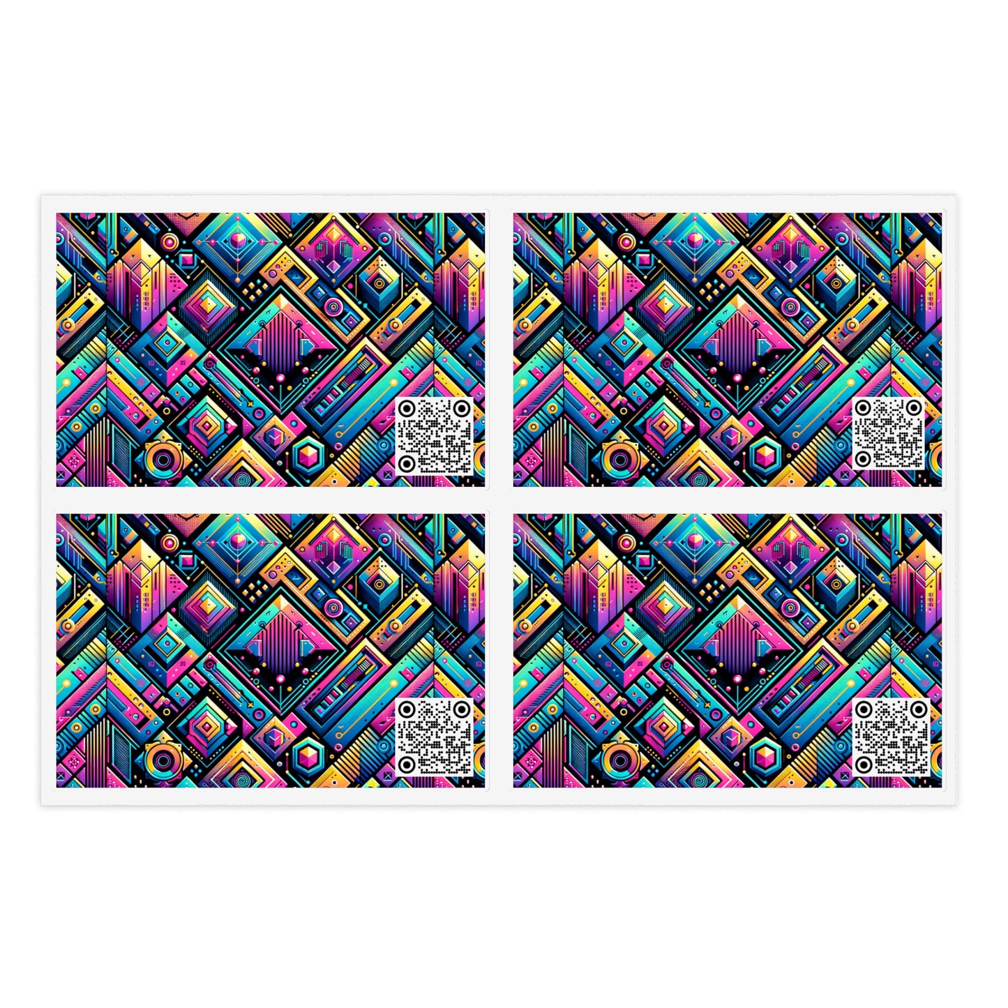 Tech-Inspired Graphics Cyberpunk Cool Sticker Sheets - 8404 Design-46