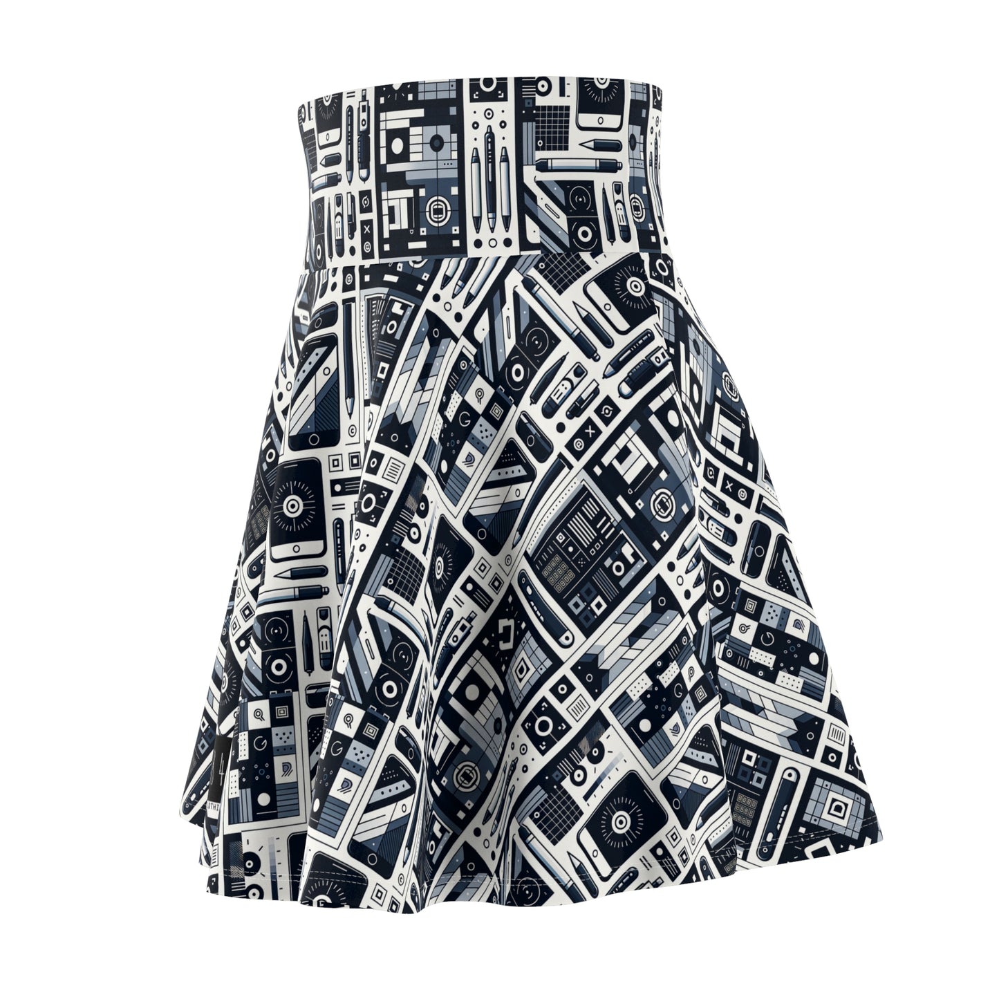 Minimalist Athleisure Minimalist Tech Women's Skater Skirt - 8404 Design-60
