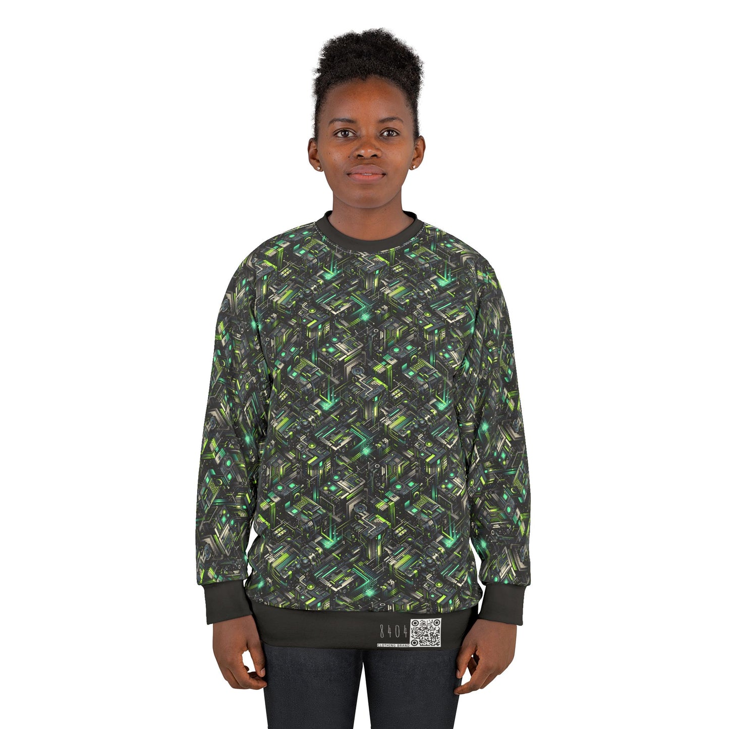 Tech-Infused Graphics Tech-Forward Streetwear Sweatshirt - 8404 Design-47