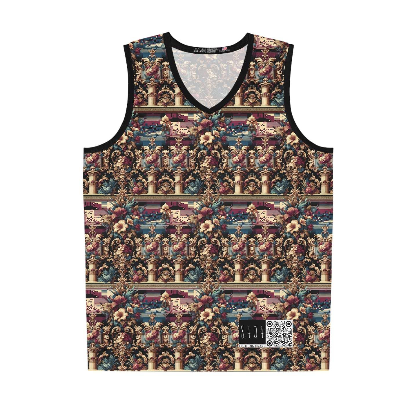 Digital Renaissance Modern Baroque Fusion Basketball Jersey - 8404 Design-58