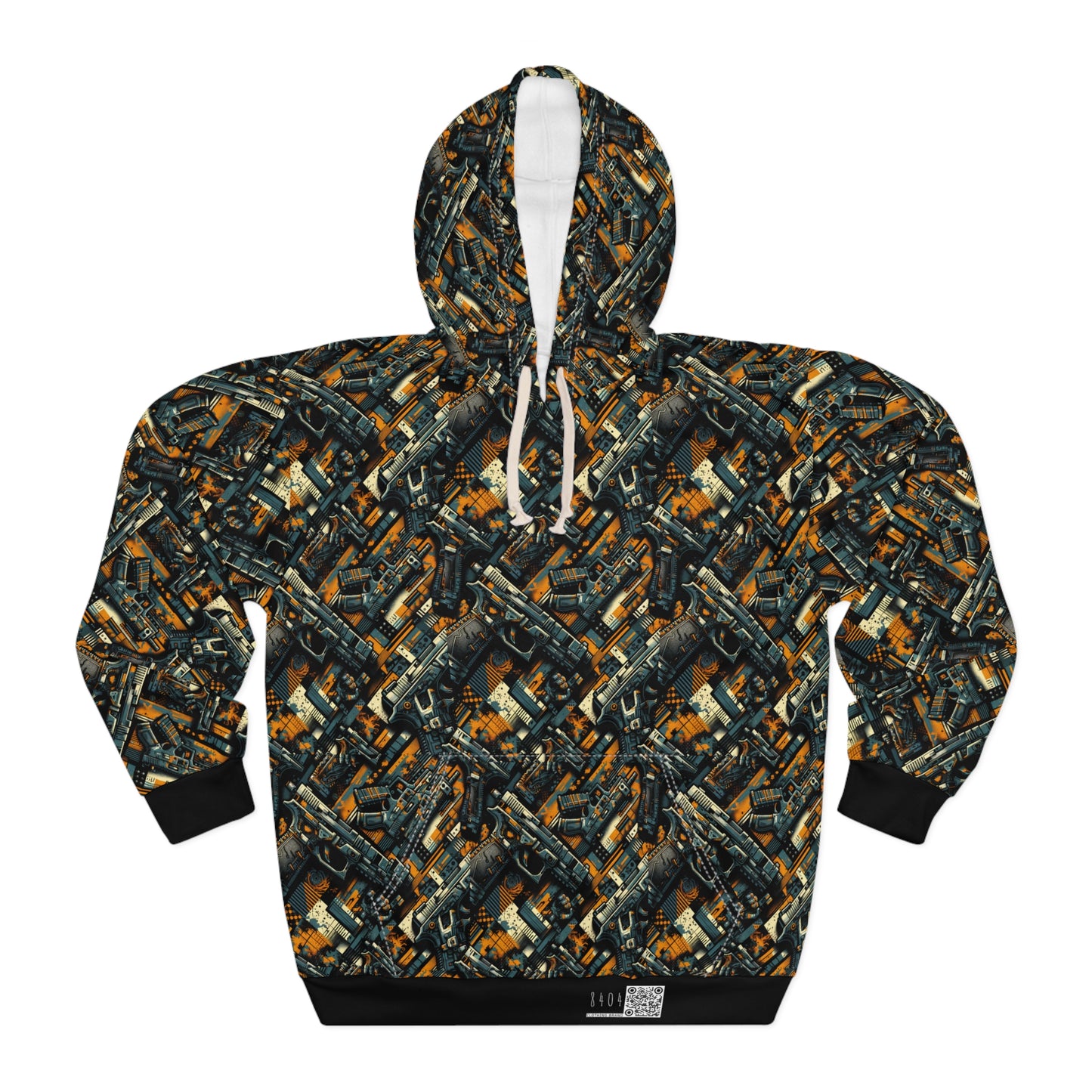 Digital Punk Futuristic Grunge Pullover Hoodie - 8404 Design-47