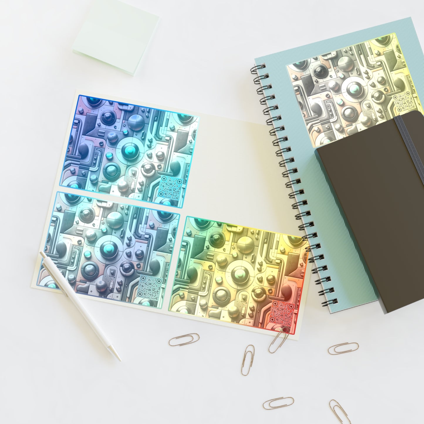 Tech Utility Chic Tech-Forward Minimalist Sticker Sheets - 8404 Design-54