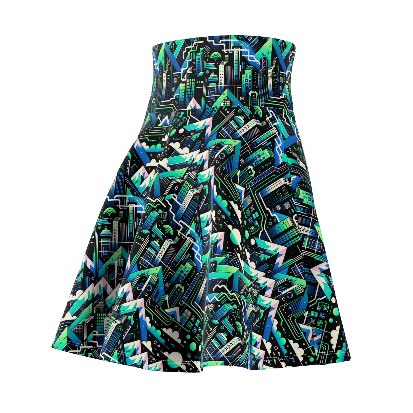 Digital Adventure Graphics Digital Explorer Women's Skater Skirt - 8404 Design-55