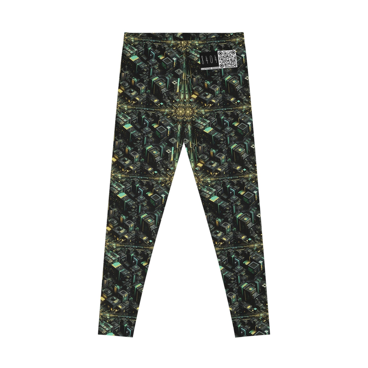 Tech Noir Graphics Tech-Inspired Streetwear Stretch Leggings - 8404 Design-66