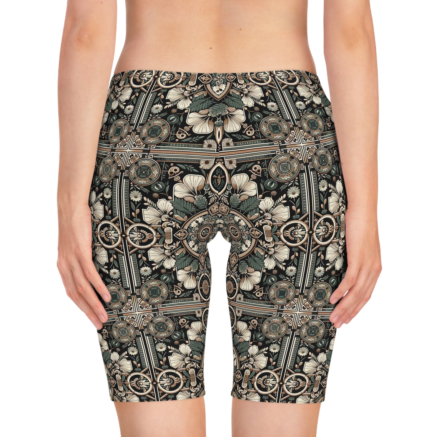 Cyber Garden Party Tech Garden Extravaganza Women's Bike Shorts - 8404 Design-66