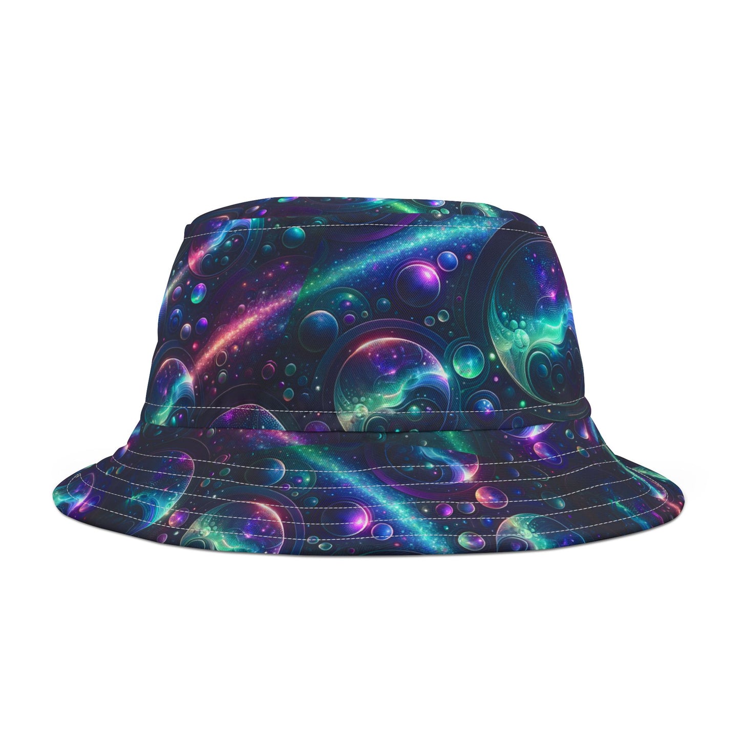 Iridescent Tech Fusion Tech-Forward Streetwear Bucket Hat - 8404 Design-51