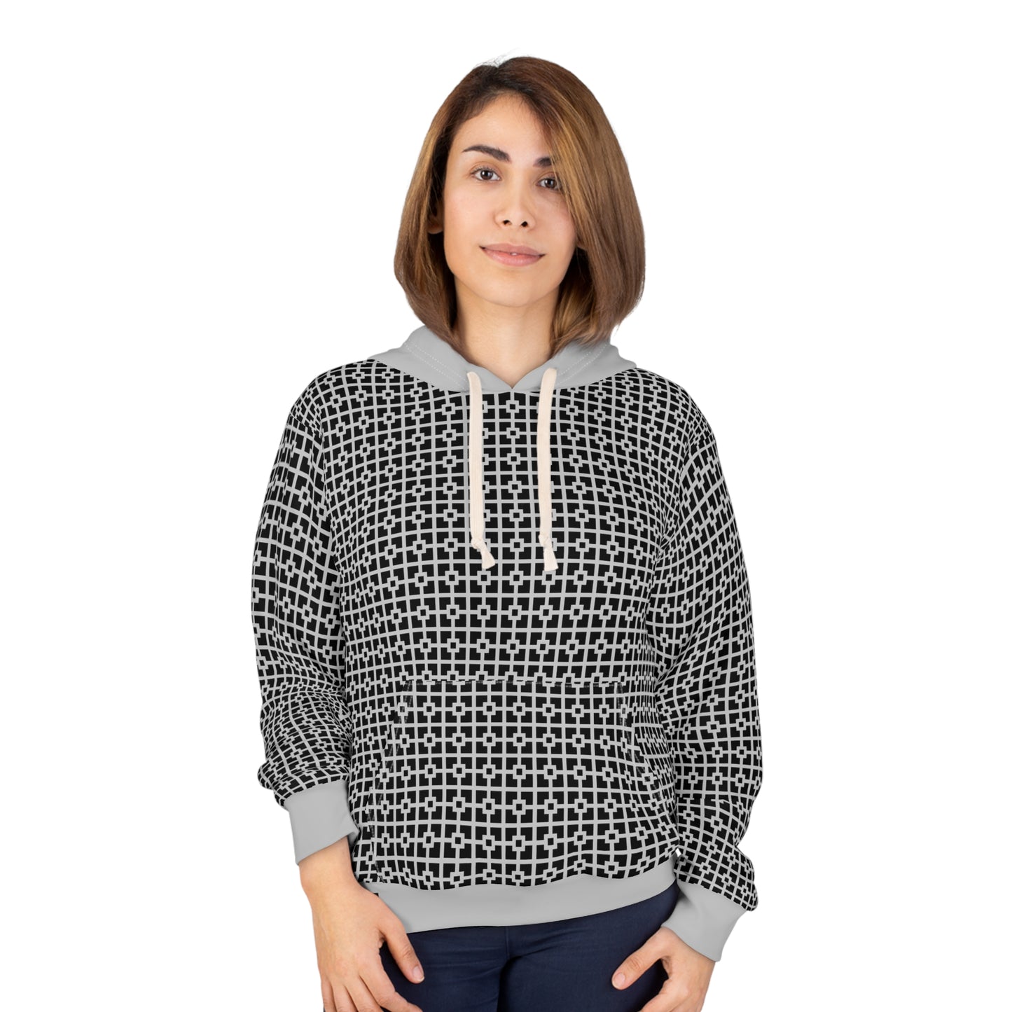 8404 Unisex Adult's "classy" in Silver Fashion Pullover Hoodie