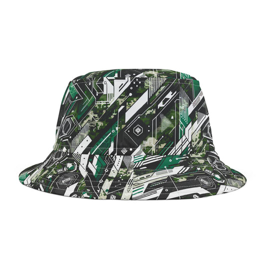 Tech Camo Fusion Tech-Forward Streetwear With a Futuristic Edge Bucket Hat - 8404 Design-63