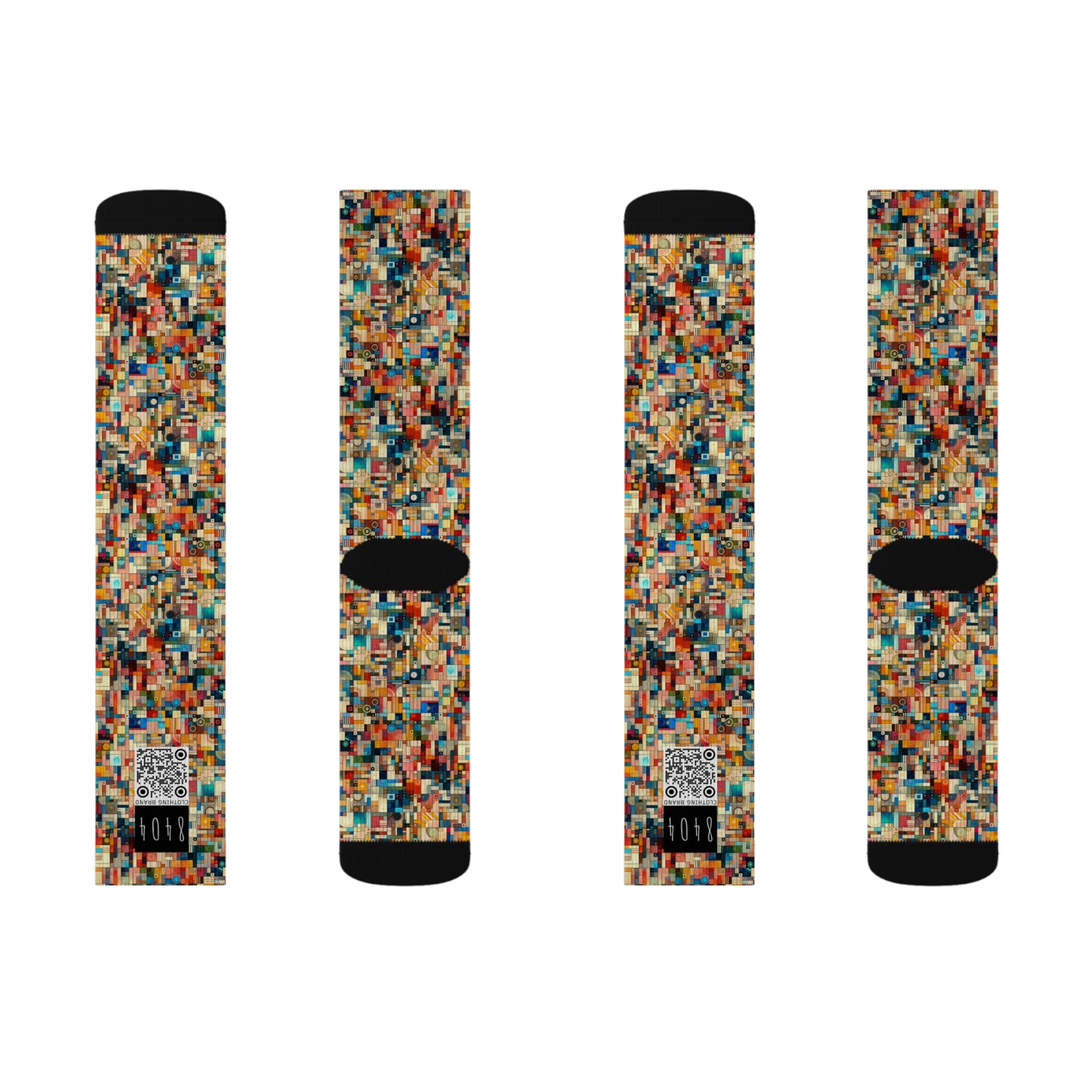 Digital Artistic Expression Artistic Streetwear Sublimation Socks - 8404 Design-46