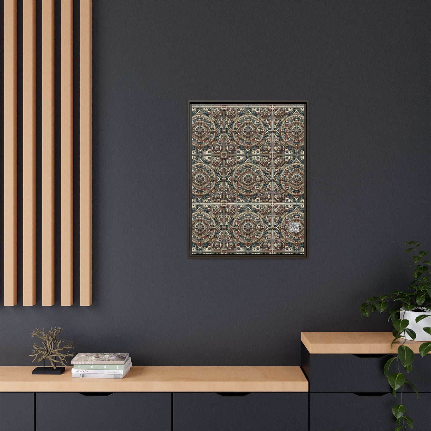 Urban Renaissance Historical Fusion With Street Edge Matte Canvas, Framed (multi-Color) - 8404 Design-57 A
