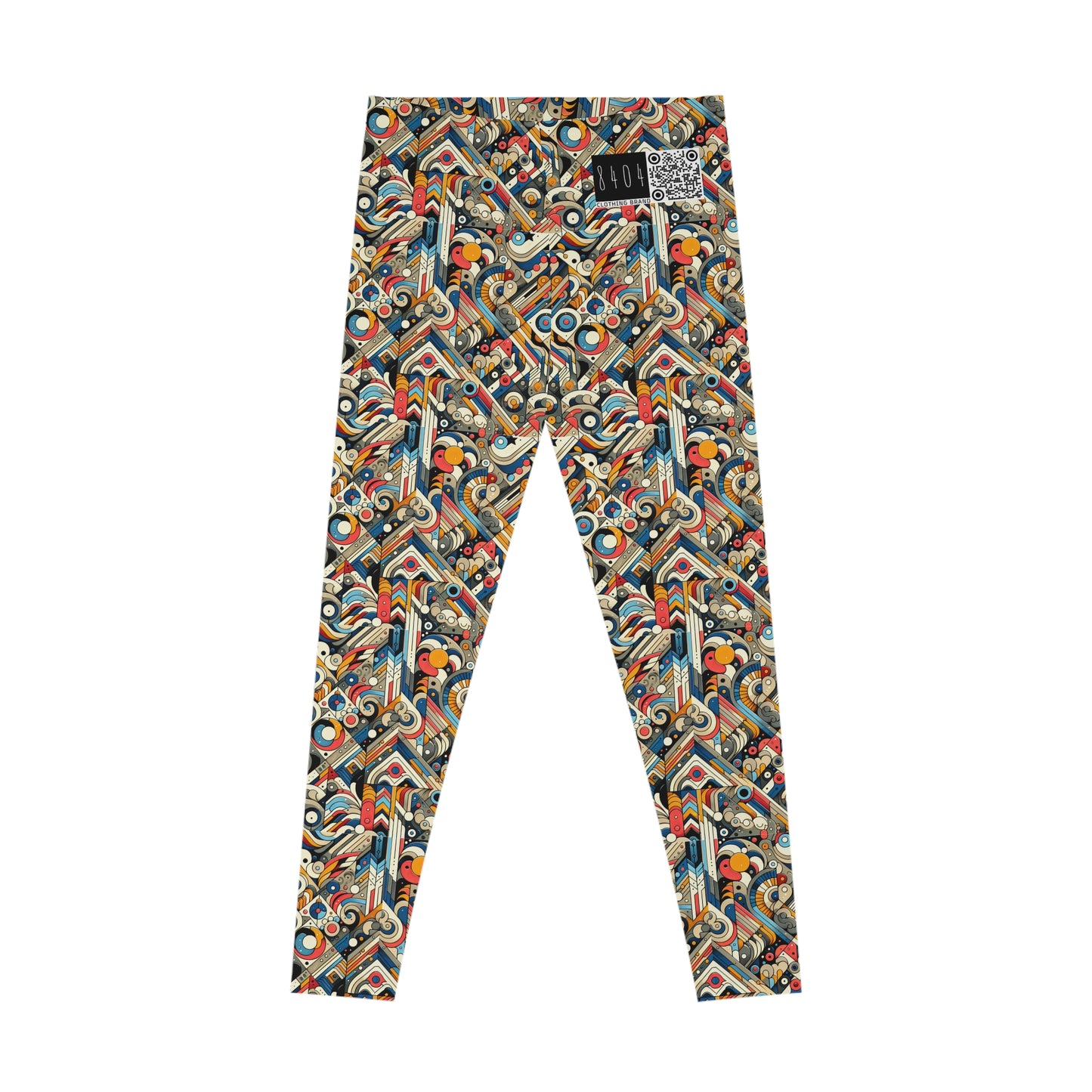 Abstract Graphic Art Modern Artistic Expression Stretch Leggings - 8404 Design-62