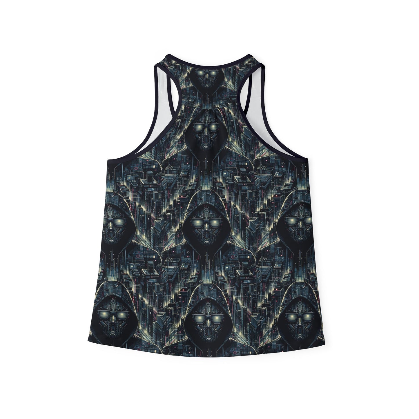 Tech Noir Aesthetics Sleek Tech Streetwear Women's Tank Top - 8404 Design-56