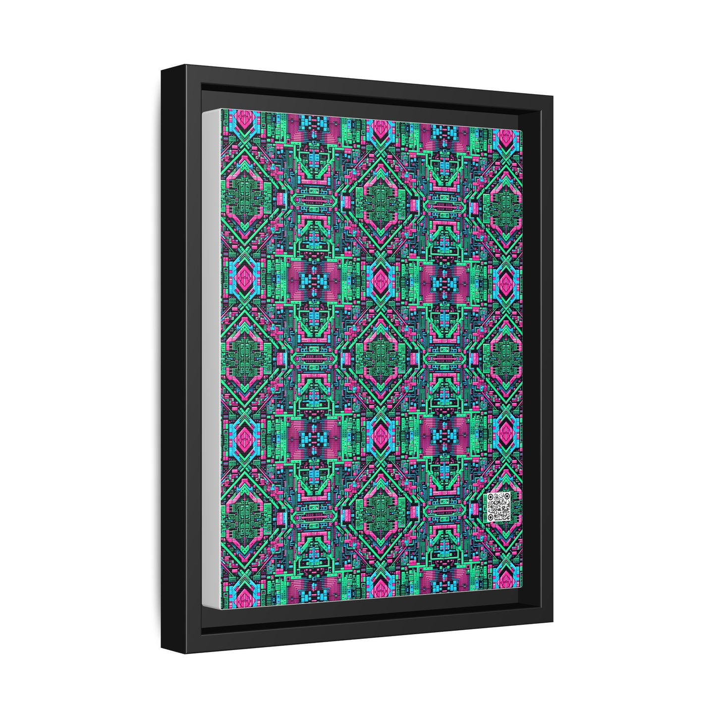 Digital Glitch Vibes Tech-Inspired Streetwear Matte Canvas, Framed (multi-Color) - 8404 Design-71 A