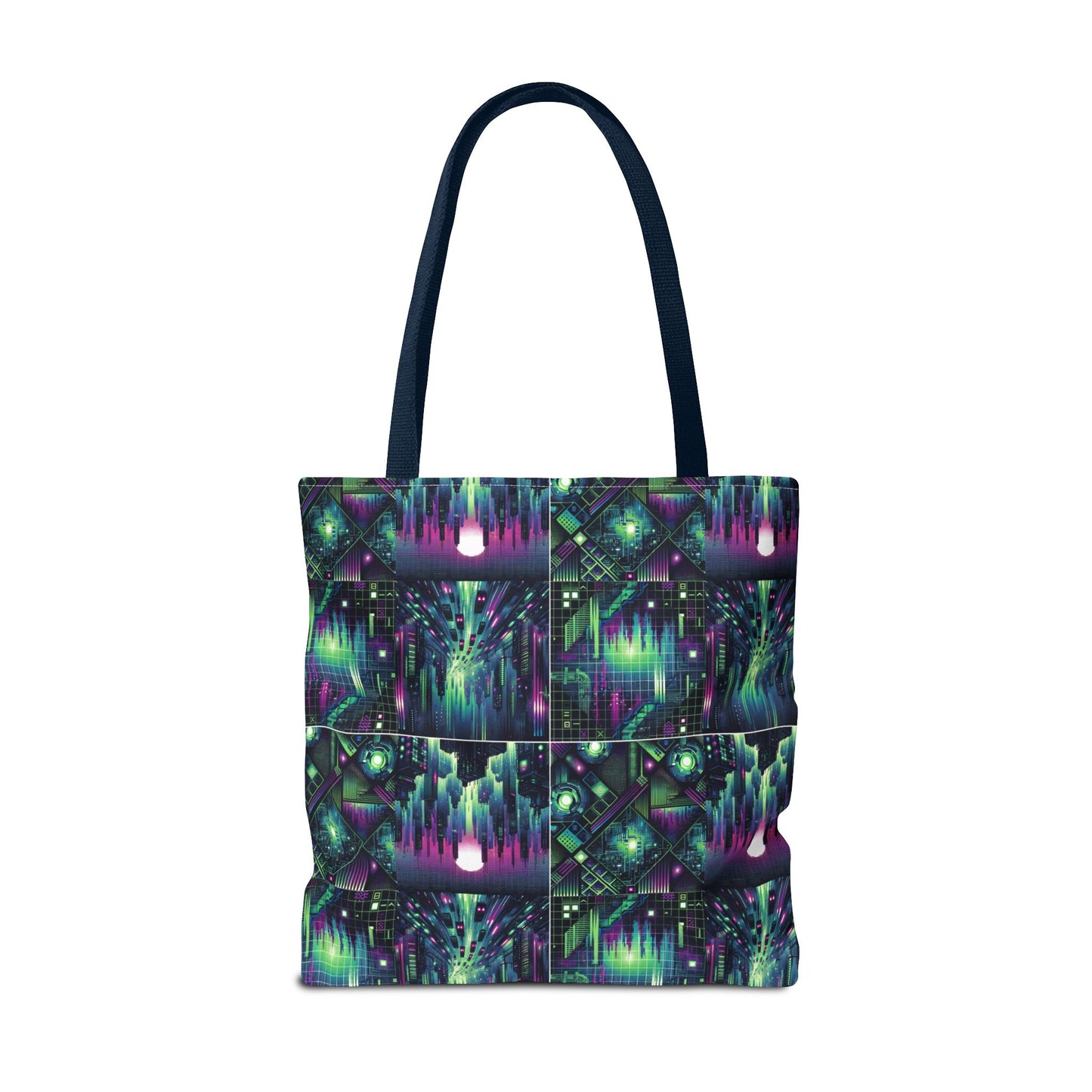 Tech Noir Aesthetics Tech-Forward Urban Dystopia Tote Bag - 8404 Design-54