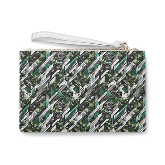 Tech Camo Fusion Tech-Forward Streetwear With a Futuristic Edge Clutch Bag - 8404 Design-63