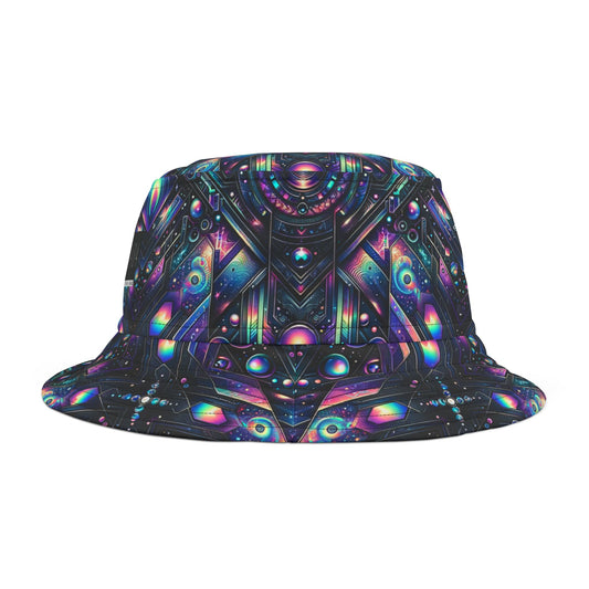 Galactic Hues Tech-Forward Cosmic Fusion Bucket Hat - 8404 Design-58