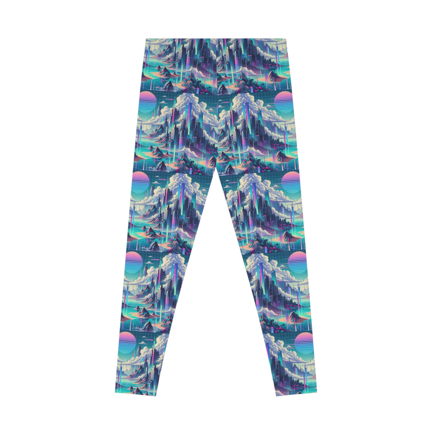 Digital Dreamscapes Digitally-Inspired Streetwear With a Dreamy, Surreal Twist Stretch Leggings - 8404 Design-53