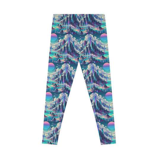Digital Dreamscapes Digitally-Inspired Streetwear With a Dreamy, Surreal Twist Stretch Leggings - 8404 Design-53