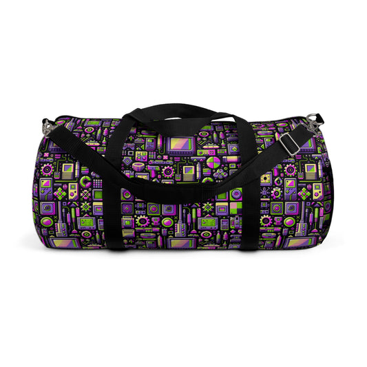 Digital Nostalgia Remix Modern Vintage Fusion Duffel Bag - 8404 Design-67