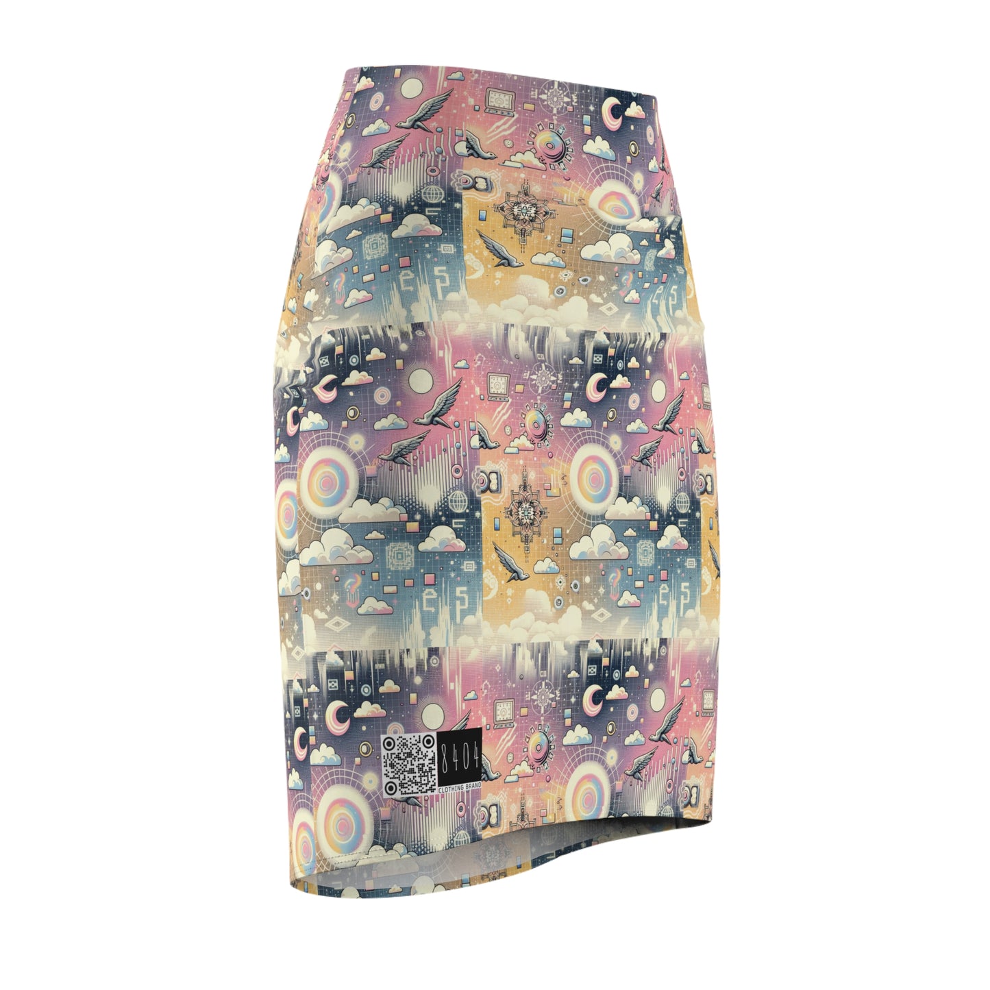 Digital Dreamland Whimsical and Nostalgic Streetwear With a Digital Twist Women's Pencil Skirt - 8404 Design-69