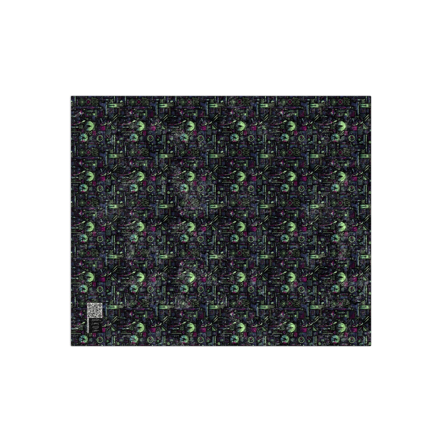 Tech Noir Futuristic Cyberpunk Crushed Velvet Blanket - 8404 Design-63