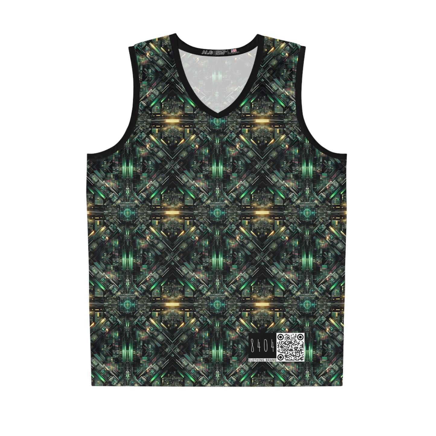 Tech Noir Graphics Tech-Inspired Streetwear Basketball Jersey - 8404 Design-56