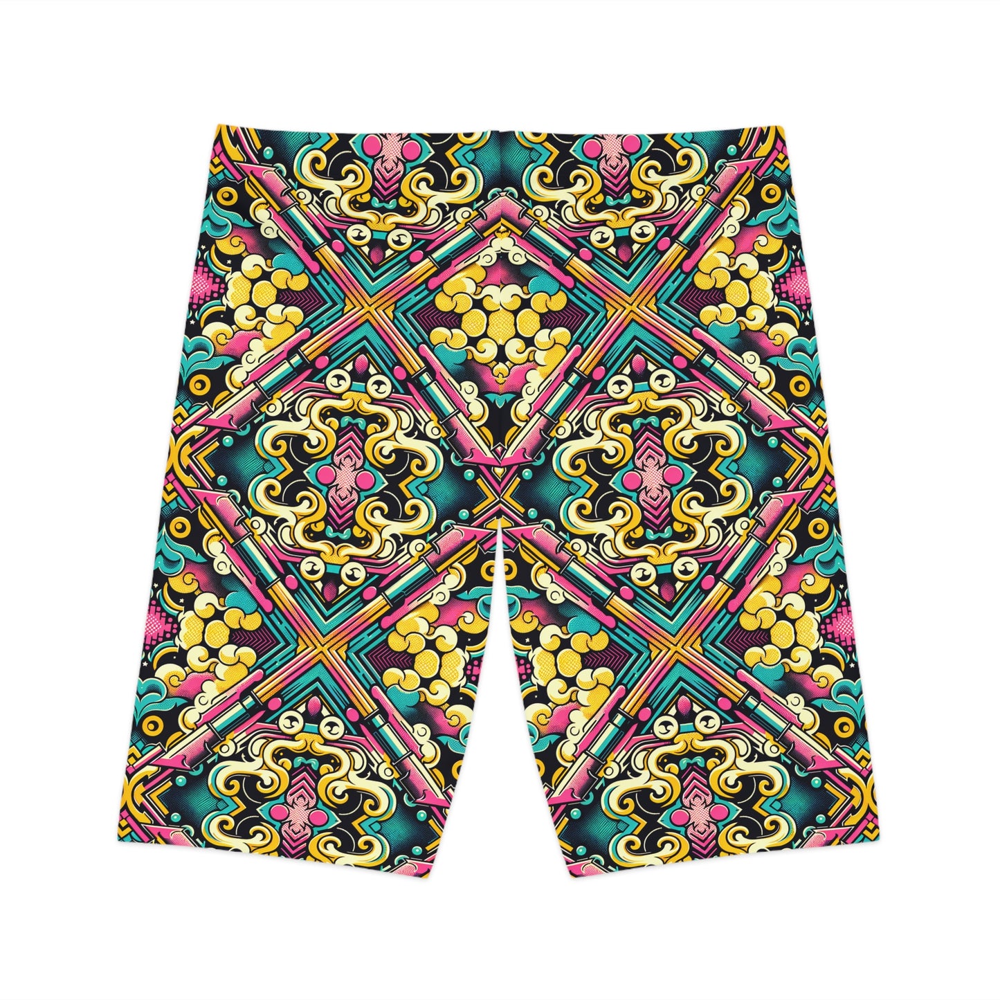 Neon Pop Art Revival Pop Culture Retro Women's Bike Shorts - 8404 Design-59