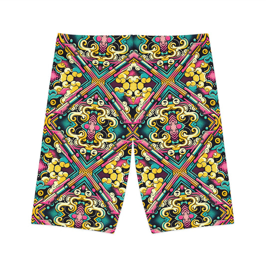 Neon Pop Art Revival Pop Culture Retro Women's Bike Shorts - 8404 Design-59