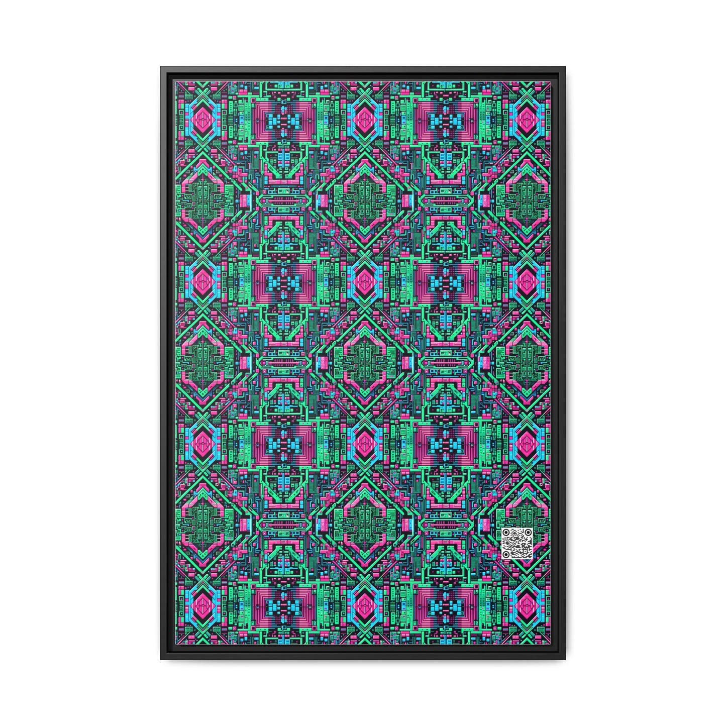 Digital Glitch Vibes Tech-Inspired Streetwear Matte Canvas, Framed (multi-Color) - 8404 Design-71 A