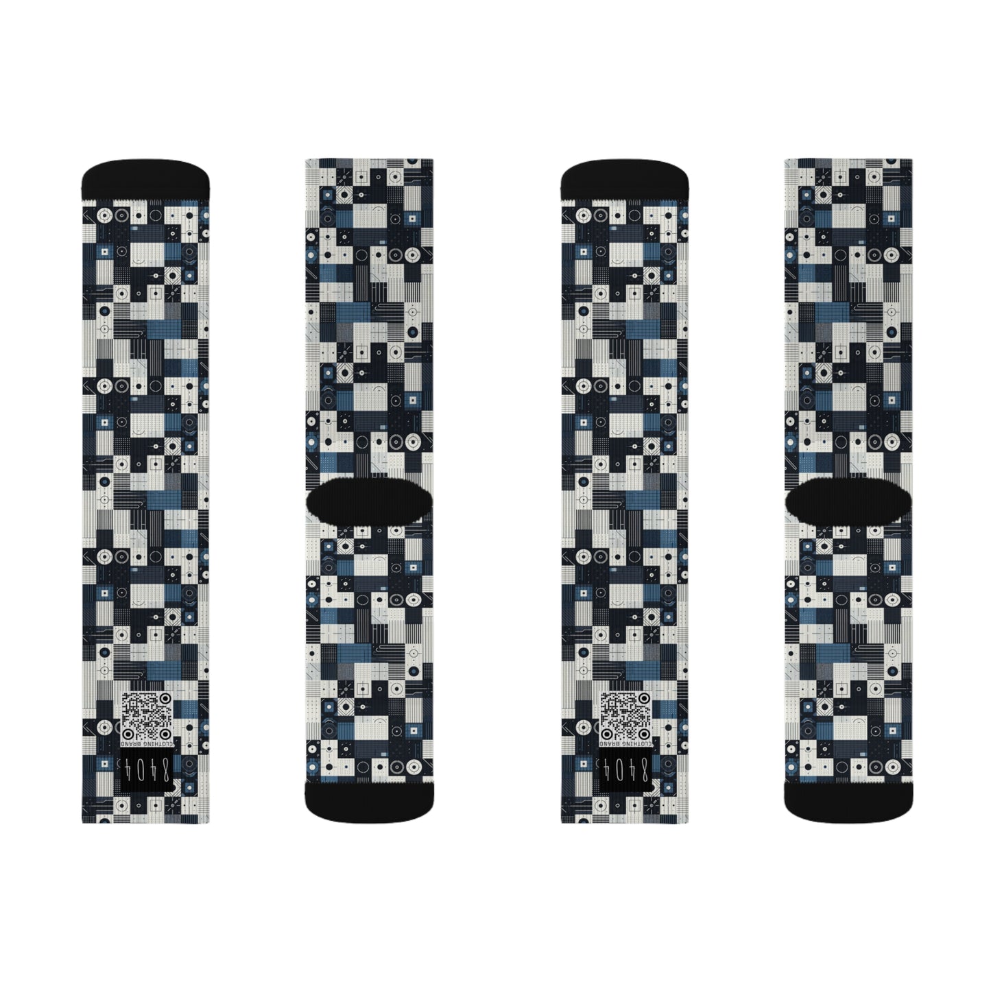 Minimalist Athleisure Minimalist Tech Sublimation Socks - 8404 Design-39