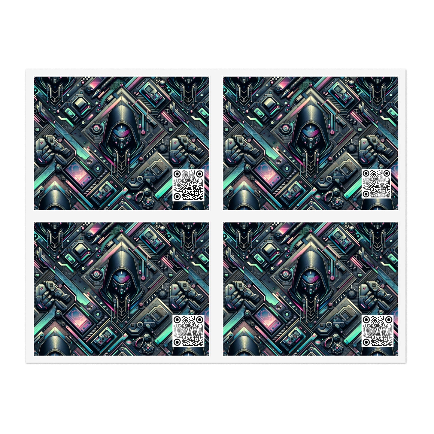 Tech-Inspired Graphics Tech-Forward Streetwear Sticker Sheets - 8404 Design-55
