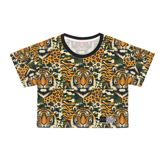 Streetwear Safari Urban Jungle Exploration Crop Tee - 8404 Design-64