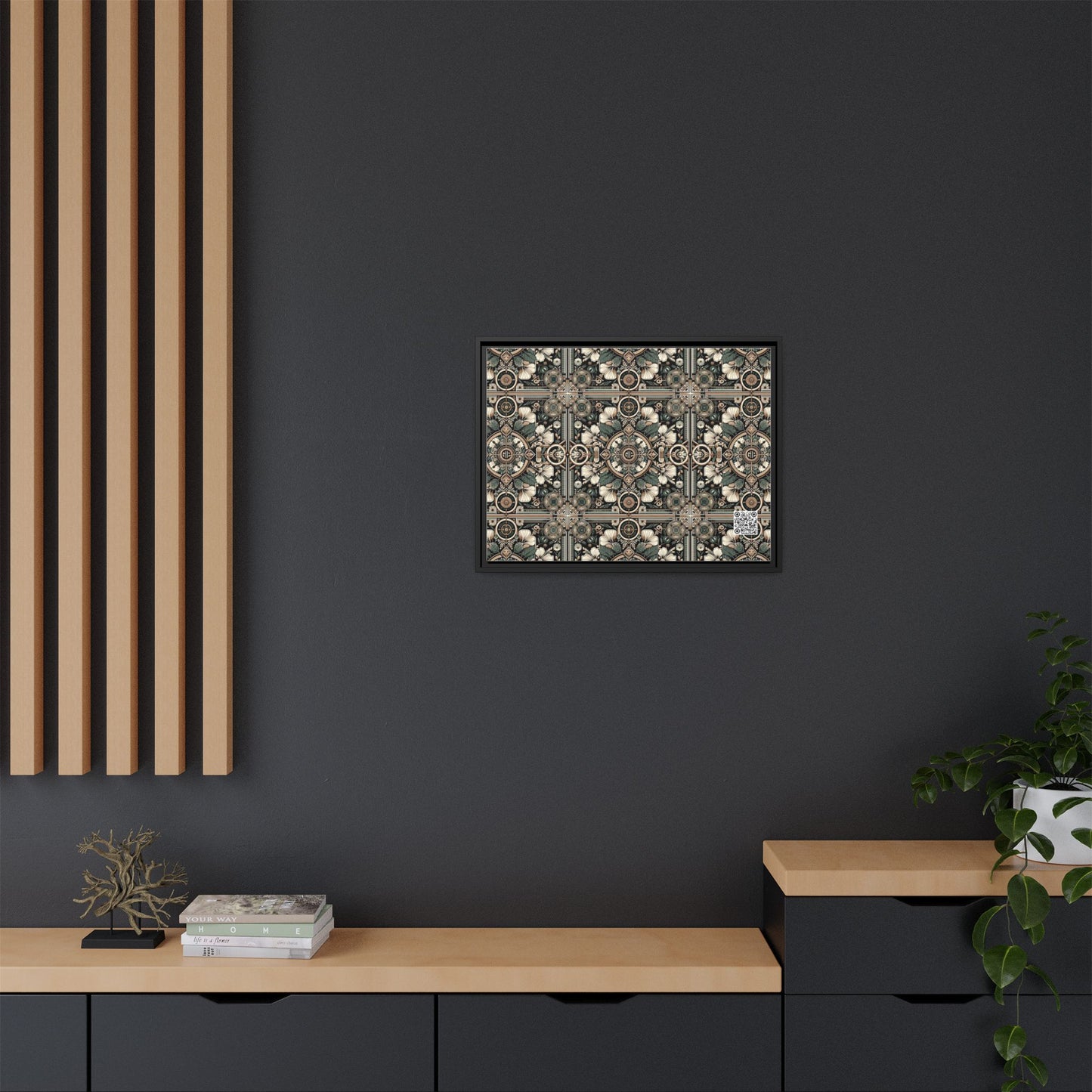 Cyber Garden Party Tech Garden Extravaganza Matte Canvas, Framed (multi-Color) - 8404 Design-66 A
