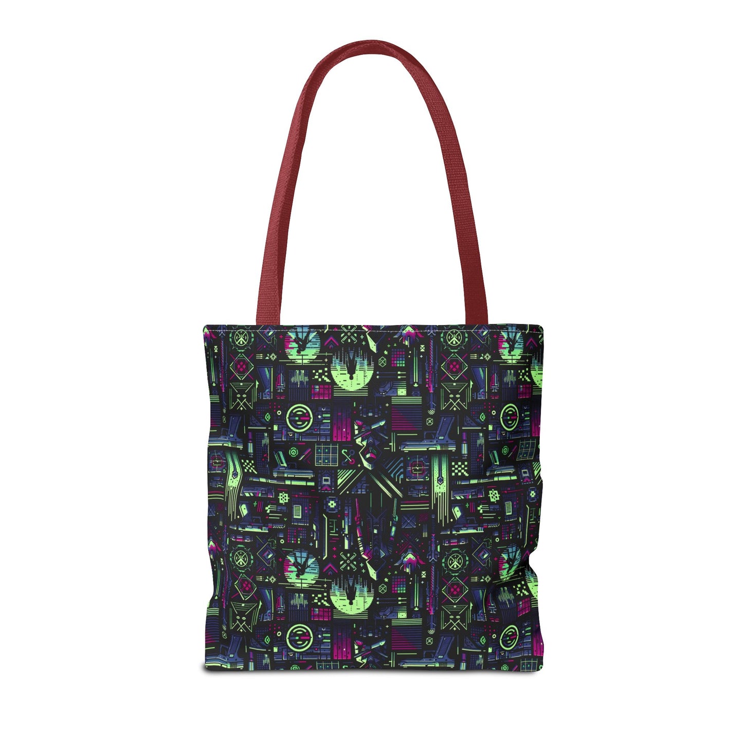 Tech Noir Futuristic Cyberpunk Tote Bag - 8404 Design-63