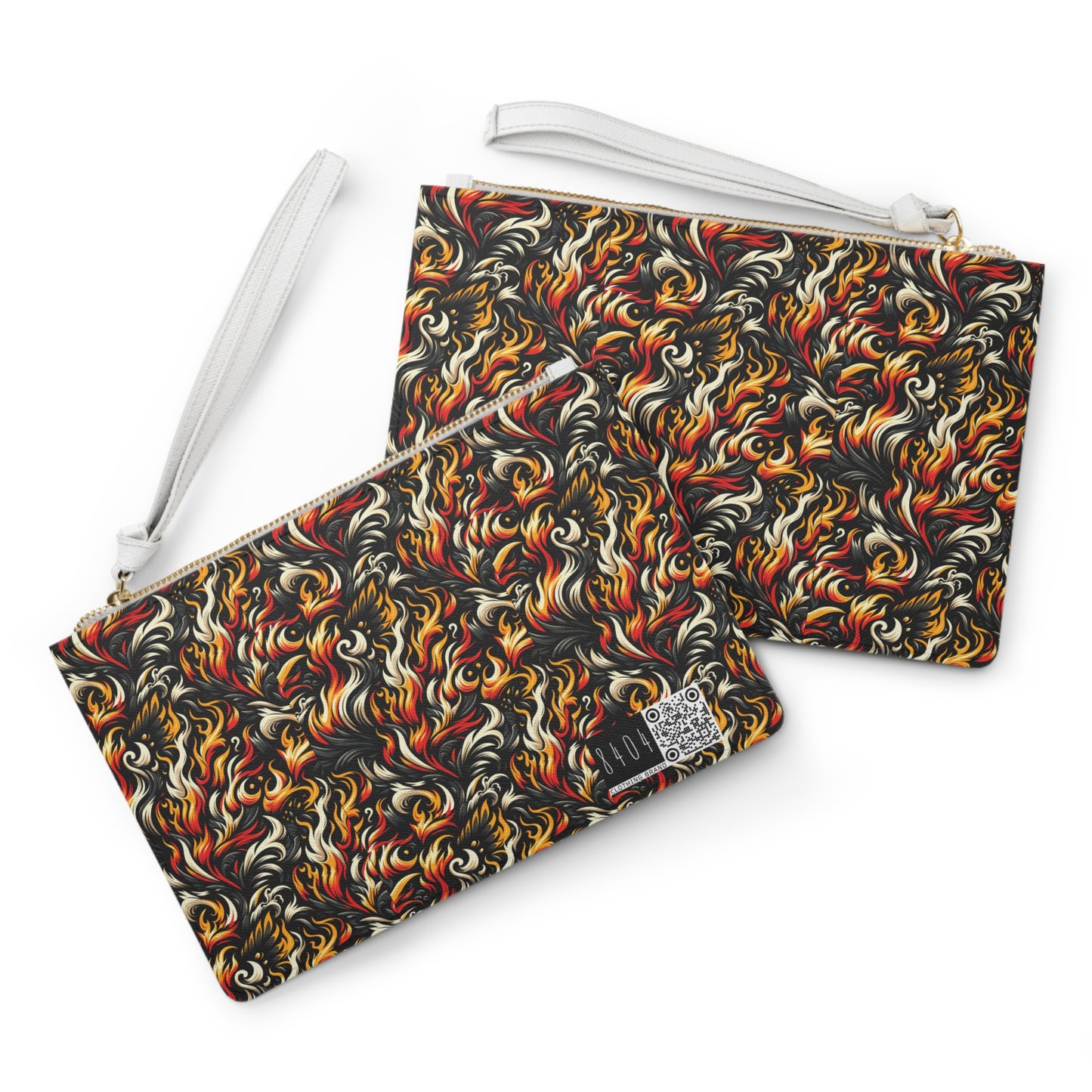 Fire & Flames Bold Streetwear Statement Clutch Bag - 8404 Design-55
