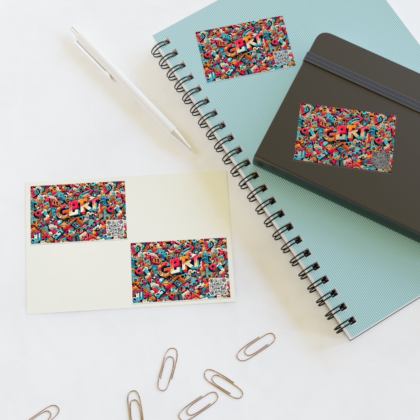 Neo-Traditional Street Art Modern Street Art Fusion Sticker Sheets - 8404 Design-58