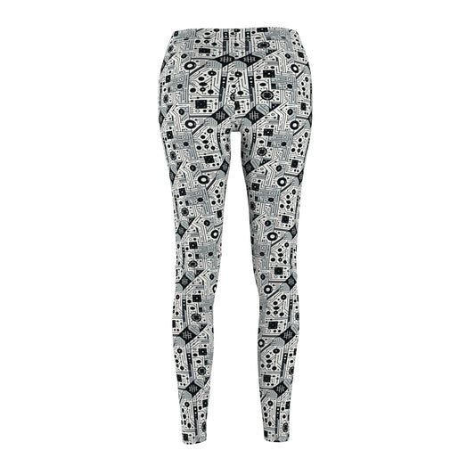 Digital Minimalism Minimalist Tech Women's Cut & Sew Casual Leggings - 8404 Design-48