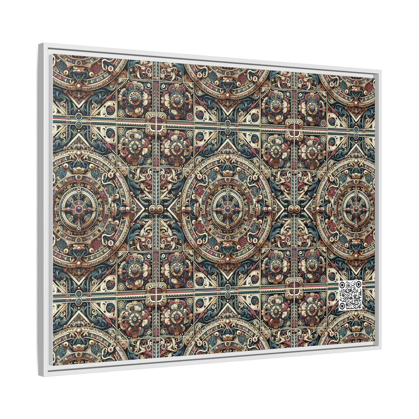 Urban Renaissance Historical Fusion With Street Edge Matte Canvas, Framed (multi-Color) - 8404 Design-57 A