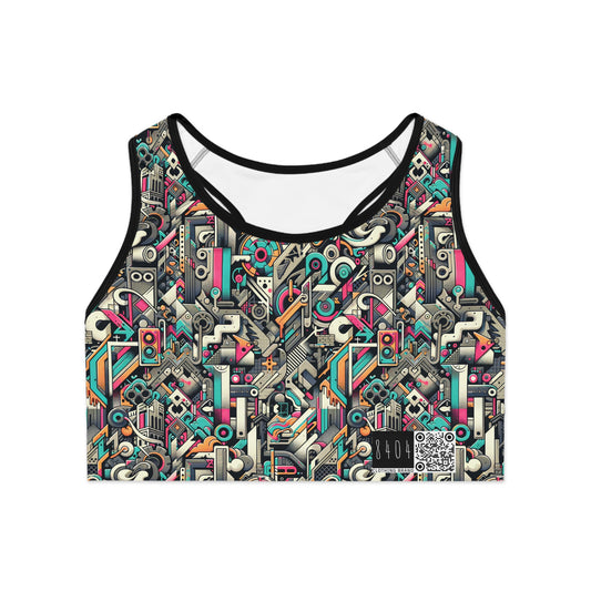 Digital Street Art Urban Street Style Sports Bra - 8404 Design-74