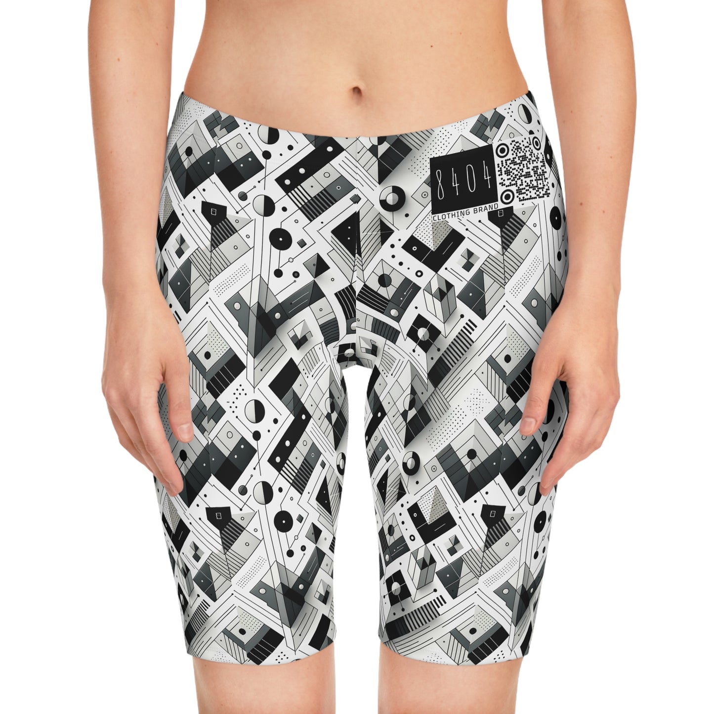 Digital Minimalism Minimalist Tech Women's Bike Shorts - 8404 Design-69