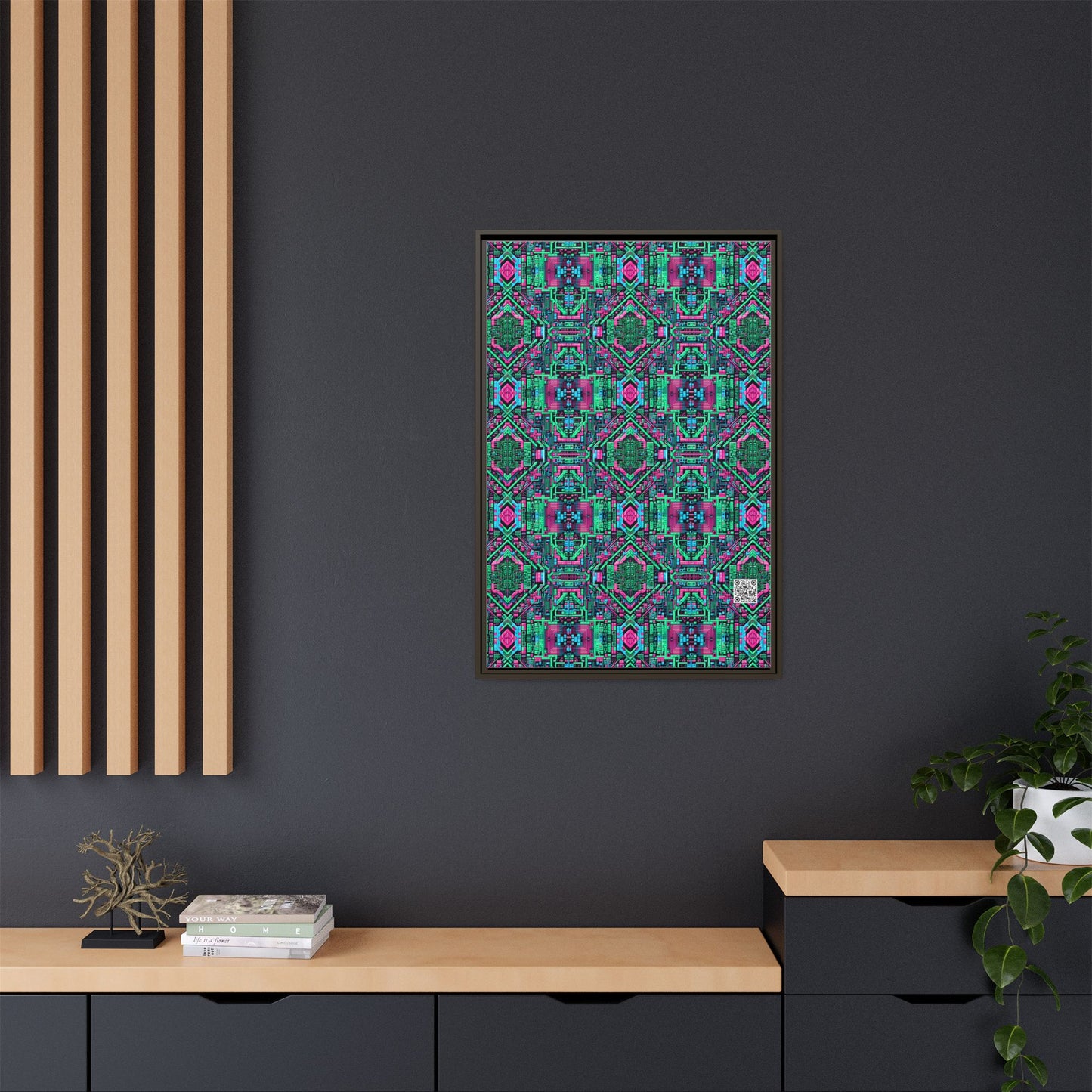 Digital Glitch Vibes Tech-Inspired Streetwear Matte Canvas, Framed (multi-Color) - 8404 Design-71 A