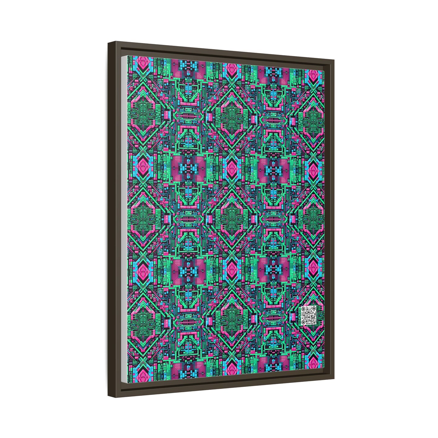 Digital Glitch Vibes Tech-Inspired Streetwear Matte Canvas, Framed (multi-Color) - 8404 Design-71 A