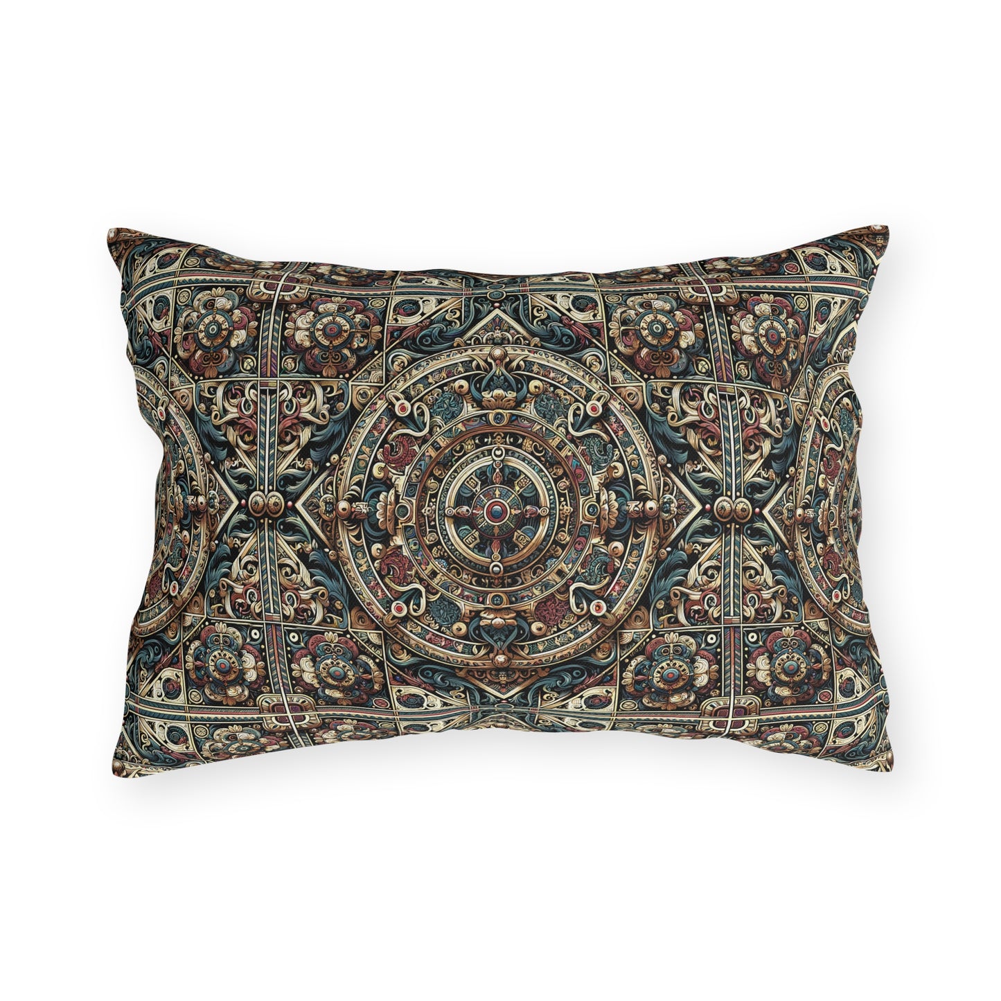Urban Renaissance Historical Fusion With Street Edge Outdoor Pillow - 8404 Design-57