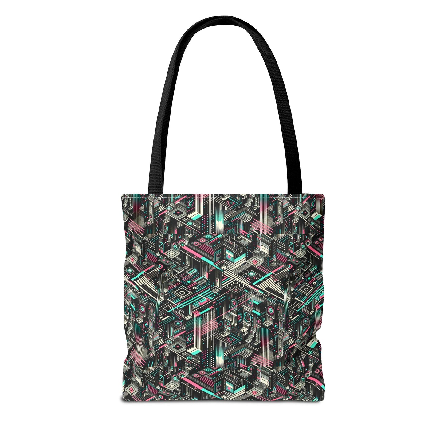 Digital Dreamland Tech-Inspired Streetwear Tote Bag - 8404 Design-51