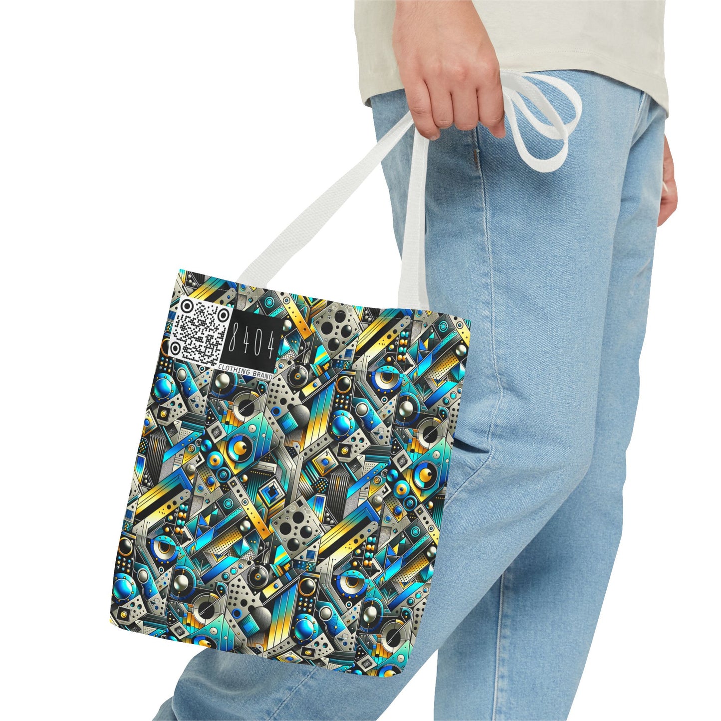 Tech Art Fusion Tech-Forward Streetwear Tote Bag - 8404 Design-50