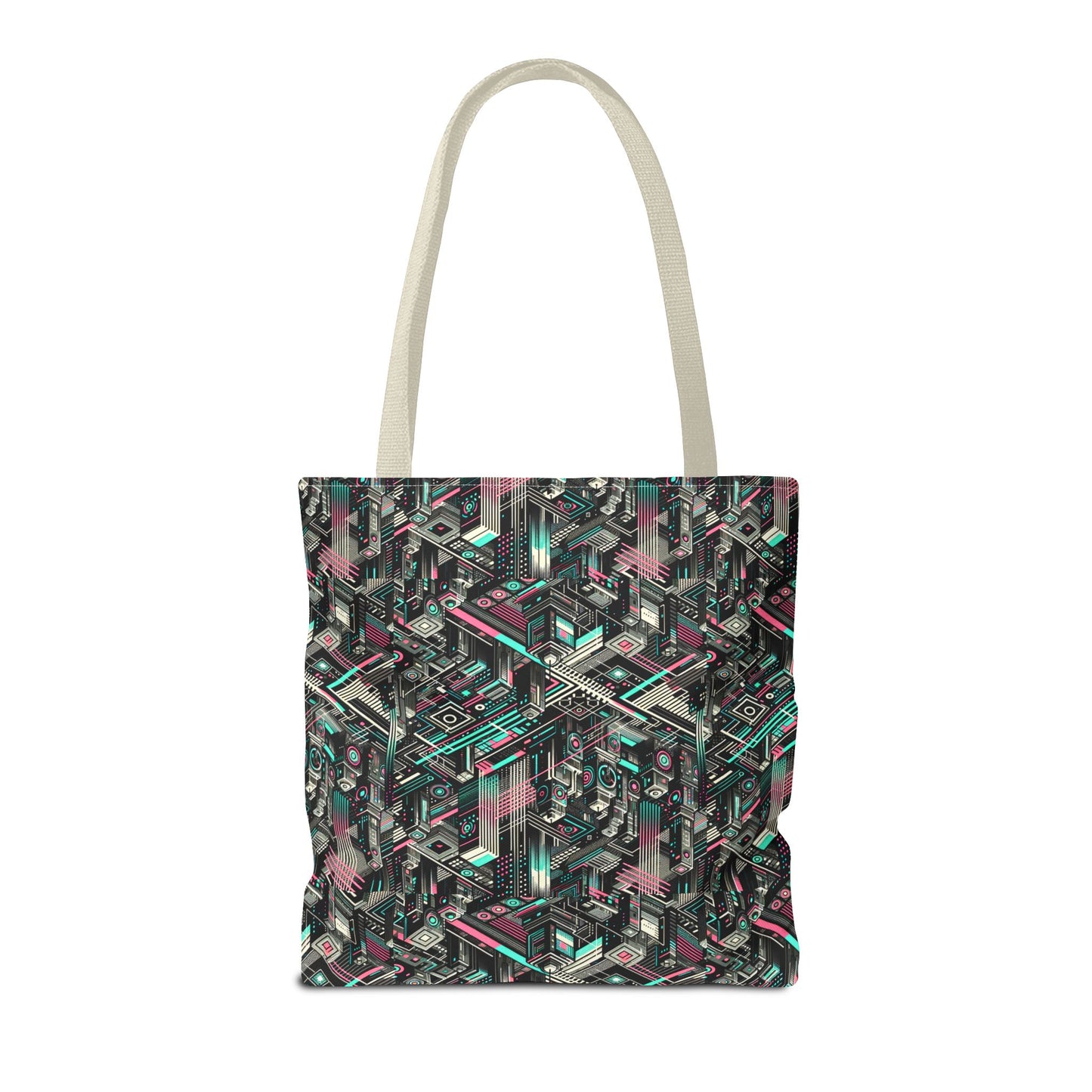 Digital Dreamland Tech-Inspired Streetwear Tote Bag - 8404 Design-51