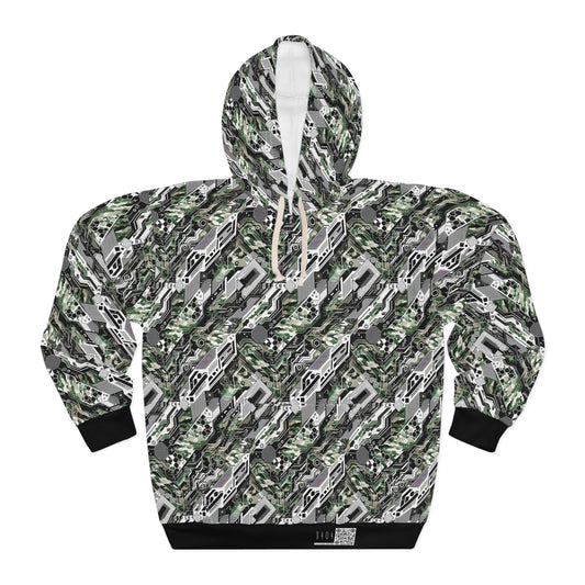 Tech Camo Fusion Tech-Forward Streetwear With a Futuristic Edge Pullover Hoodie - 8404 Design-46