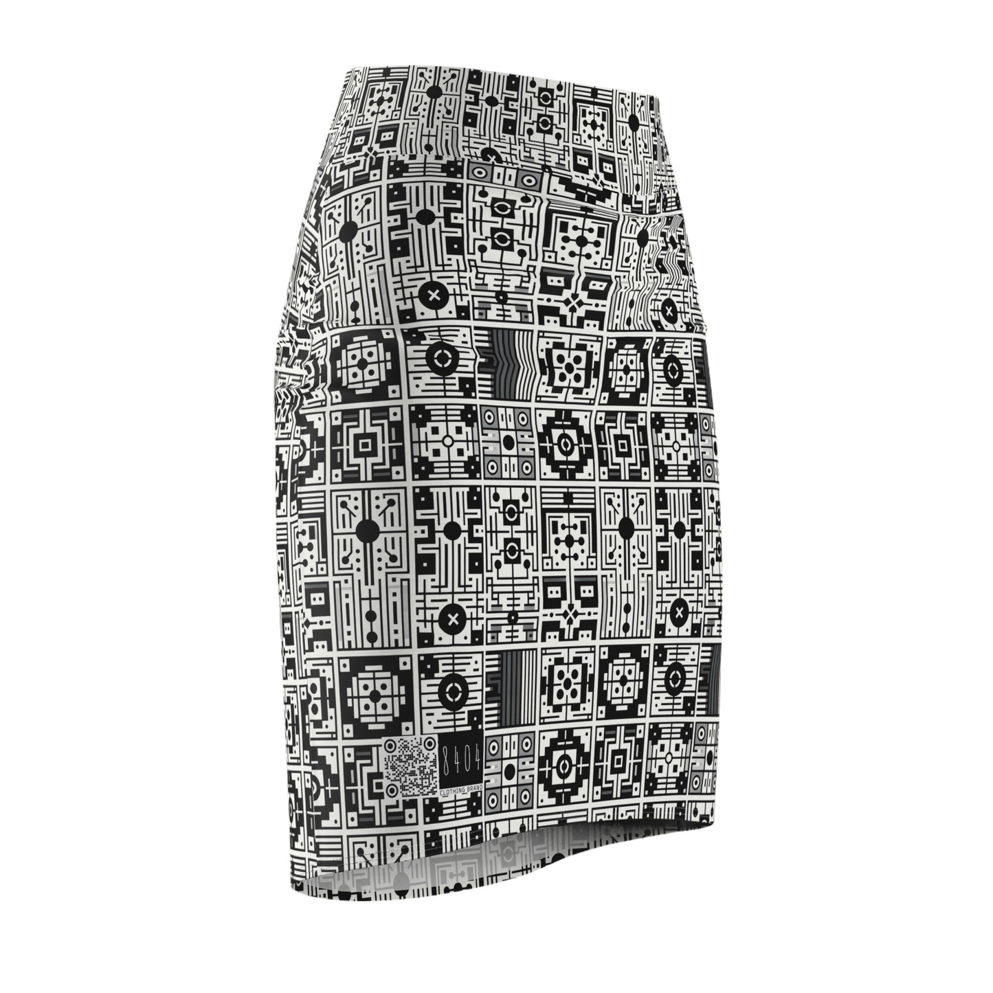 Digital Minimalism Minimalist Tech Women's Pencil Skirt - 8404 Design-55