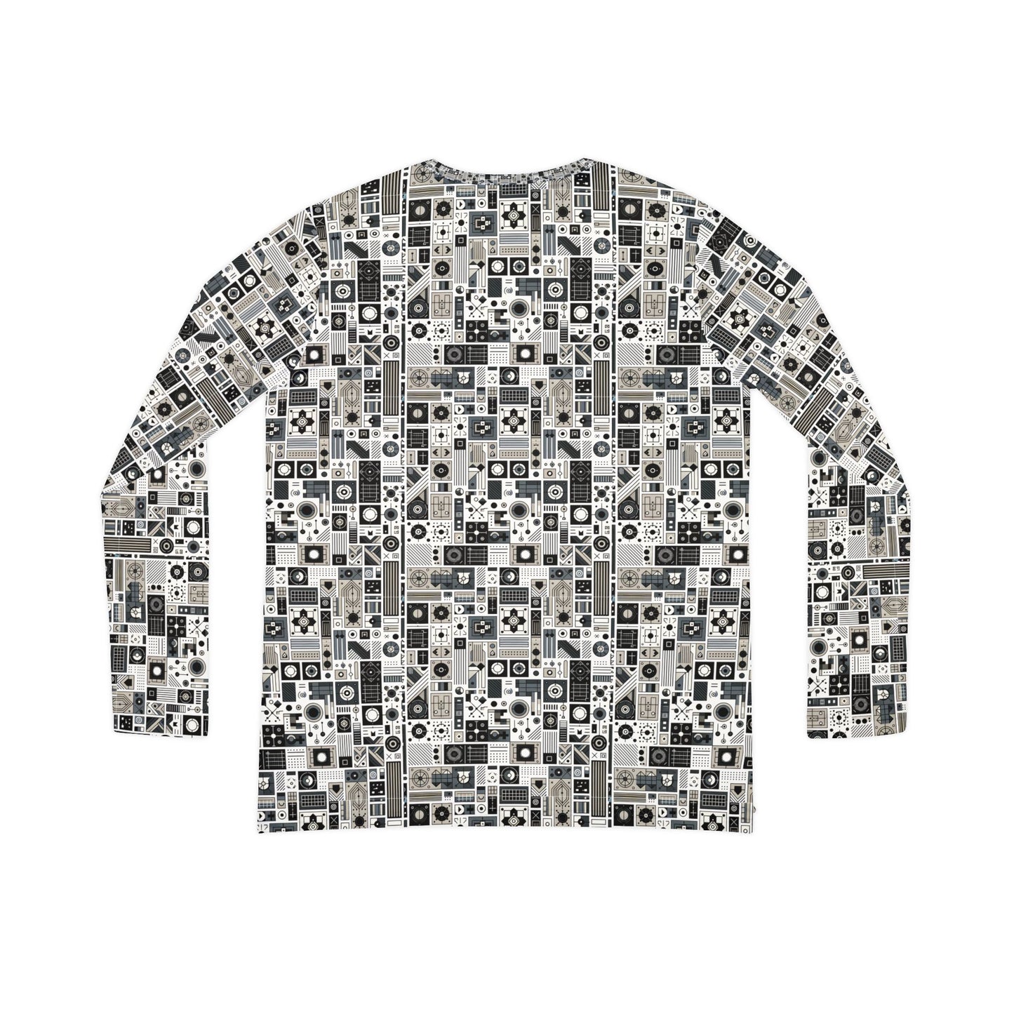 Digital Minimalism Minimalist Tech Women's Long Sleeve V-Neck Shirt - 8404 Design-45