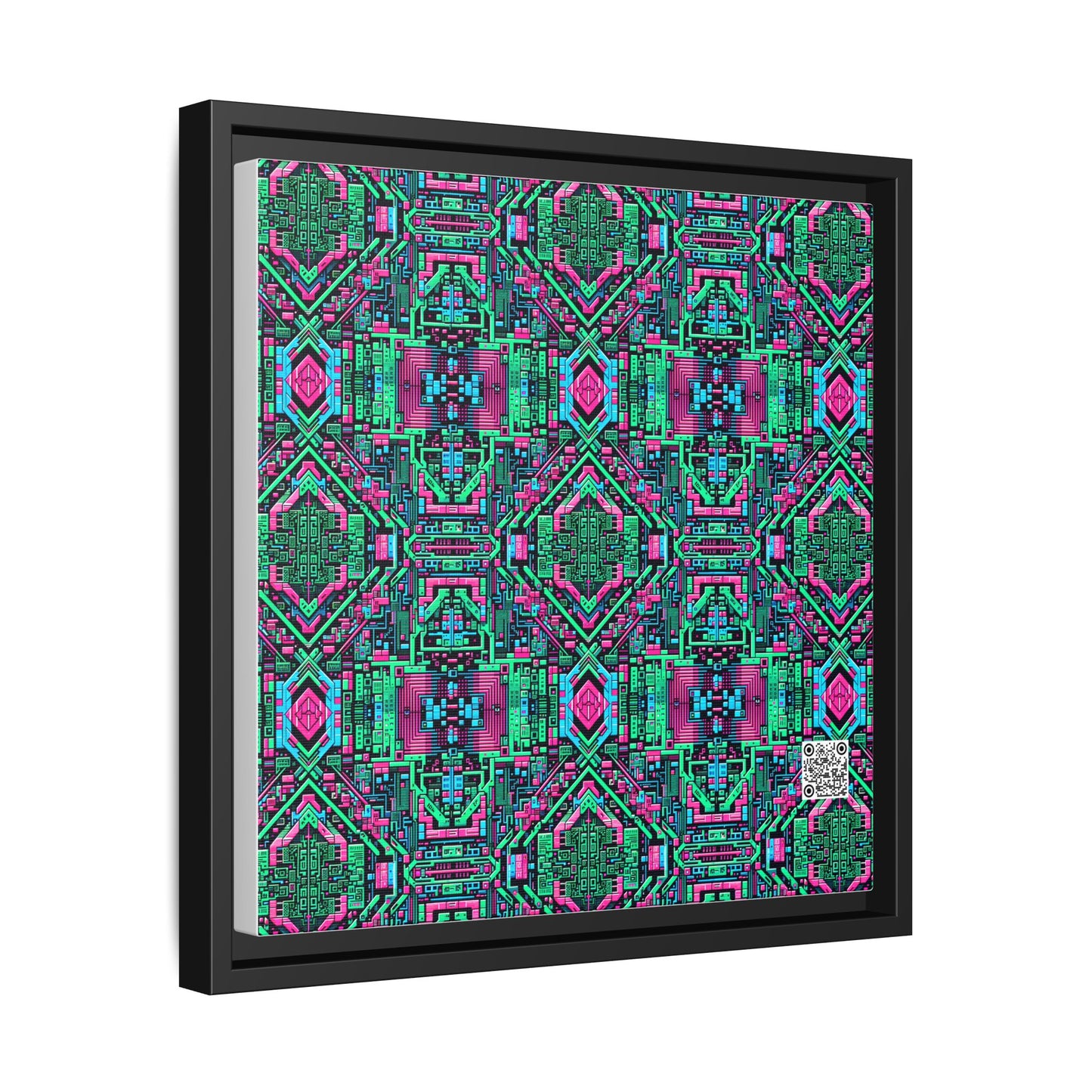 Digital Glitch Vibes Tech-Inspired Streetwear Matte Canvas, Framed (multi-Color) - 8404 Design-71 A